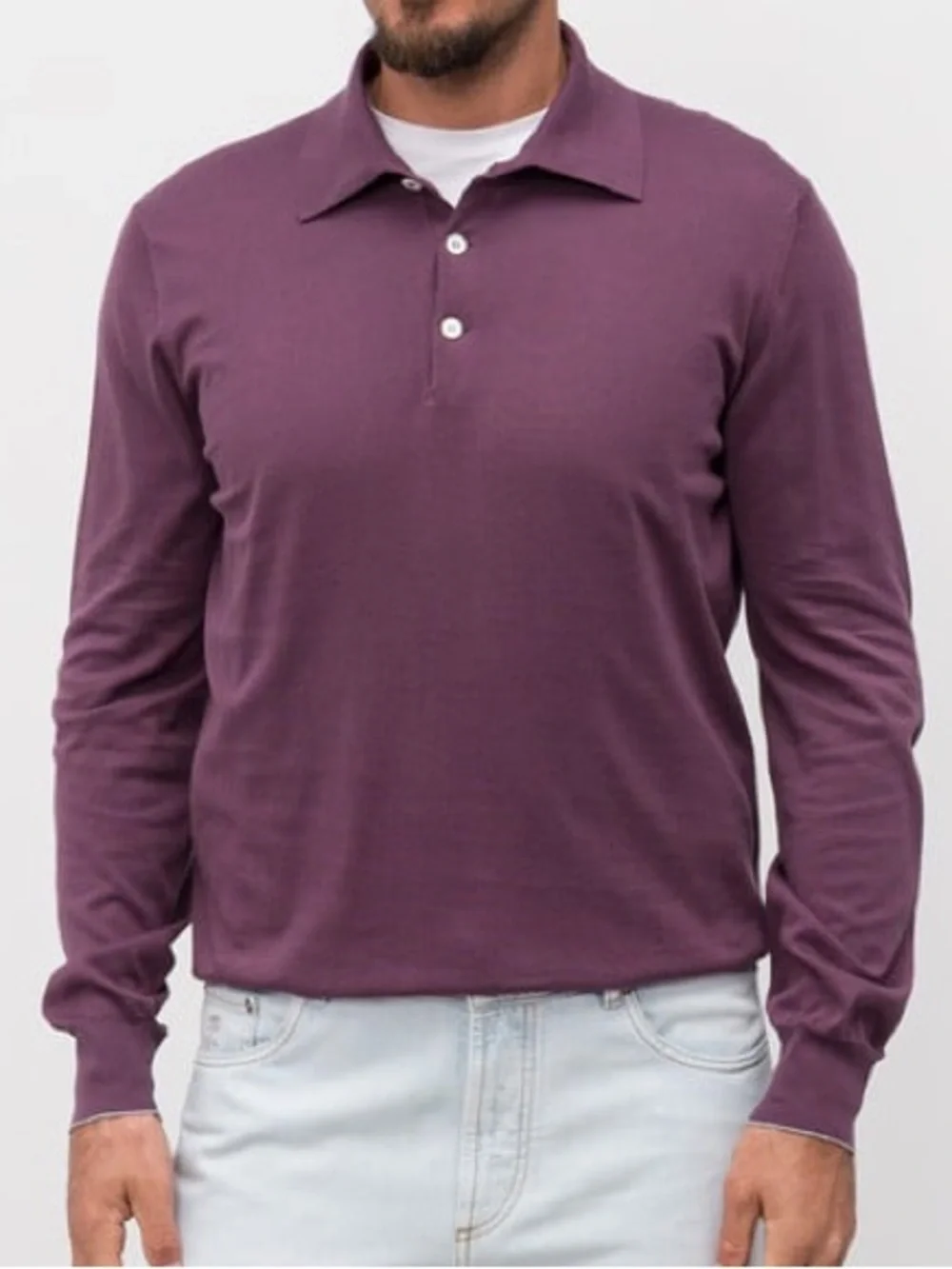 Brunello Cucinelli Men's Plum-Purple Crewneck Sweater - Picture 2 of 4